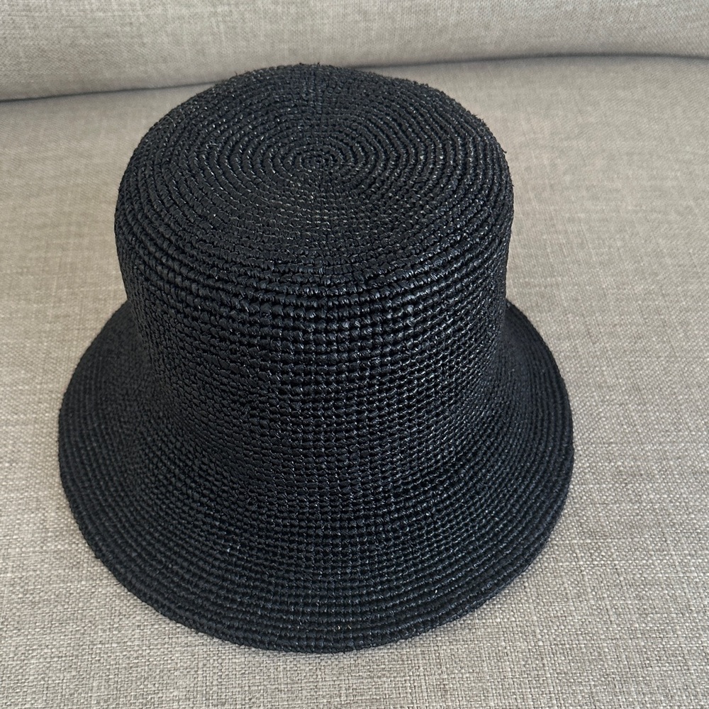 Lack Of Color Black Textured Bucket Hat
